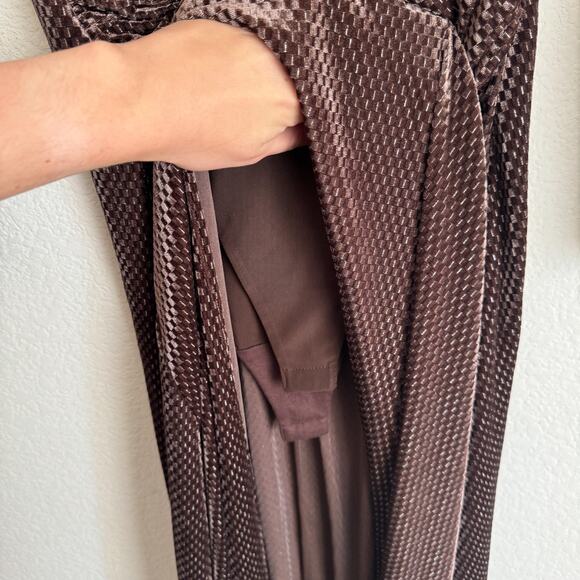 Michael Costello Sheana Gown Revolve Brown Velvet Maxi Dress - Picture 8 of 10